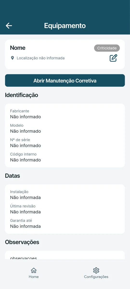Ficha de equipamento